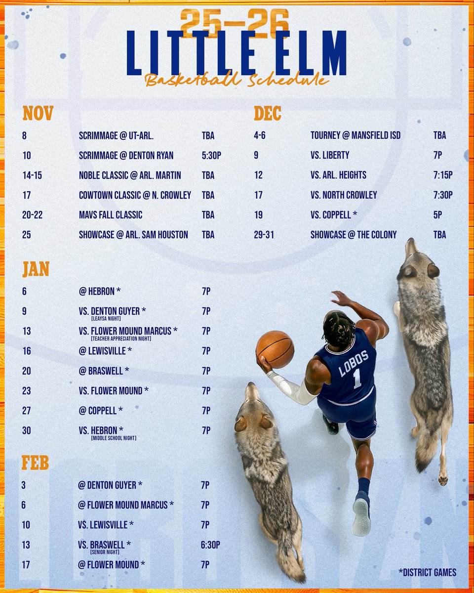 Save it and mark the dates in your calendar! See y’all soon!🐺🏀