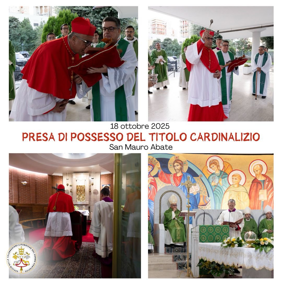 Sabato 18 Ottobre 2025, l’Em.mo Cardinale Fernando Natalio Chomalí Garib, Arcivescovo di Santiago de Chile (Cile), ha preso possesso del Titolo di San Mauro Abate.
Alcune immagini della celebrazione.

📸 Vatican Media
