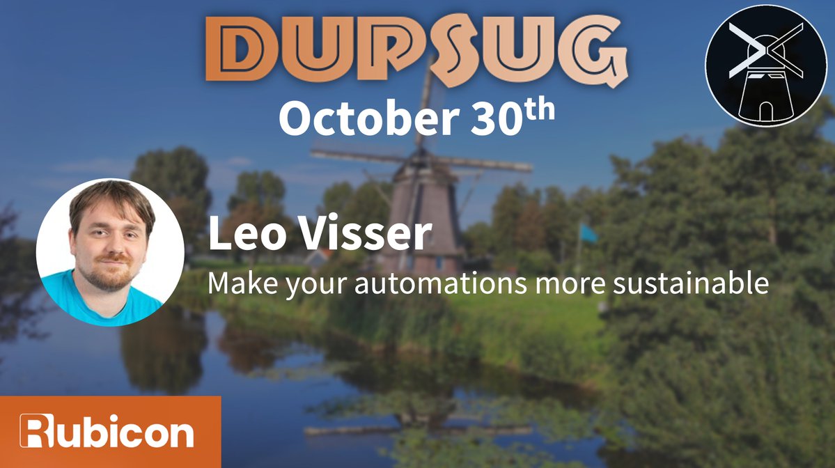 Jaap_Brasser's tweet image. At our Oct 30 DuPSUG meetup, @autosysops will explore how to make your automations more sustainable.
Join us at @rubicongroupnl HQ for a night of learning and community.
#PowerShell #DevOps #MVPBuzz