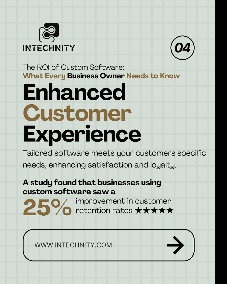 intechnity_com's tweet image. Investing in custom software can seem daunting, but the returns can be transformative for your business. Here's what every Business Owner needs to know about the ROI of custom software development 💻
.
#CustomSoftwareDevelopment #BusinessGrowth #SoftwareROI