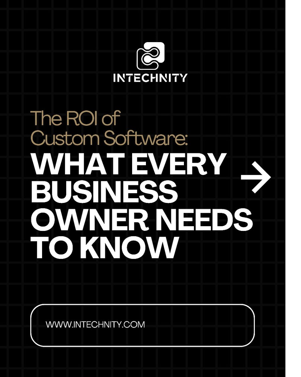 intechnity_com's tweet image. Investing in custom software can seem daunting, but the returns can be transformative for your business. Here's what every Business Owner needs to know about the ROI of custom software development 💻
.
#CustomSoftwareDevelopment #BusinessGrowth #SoftwareROI