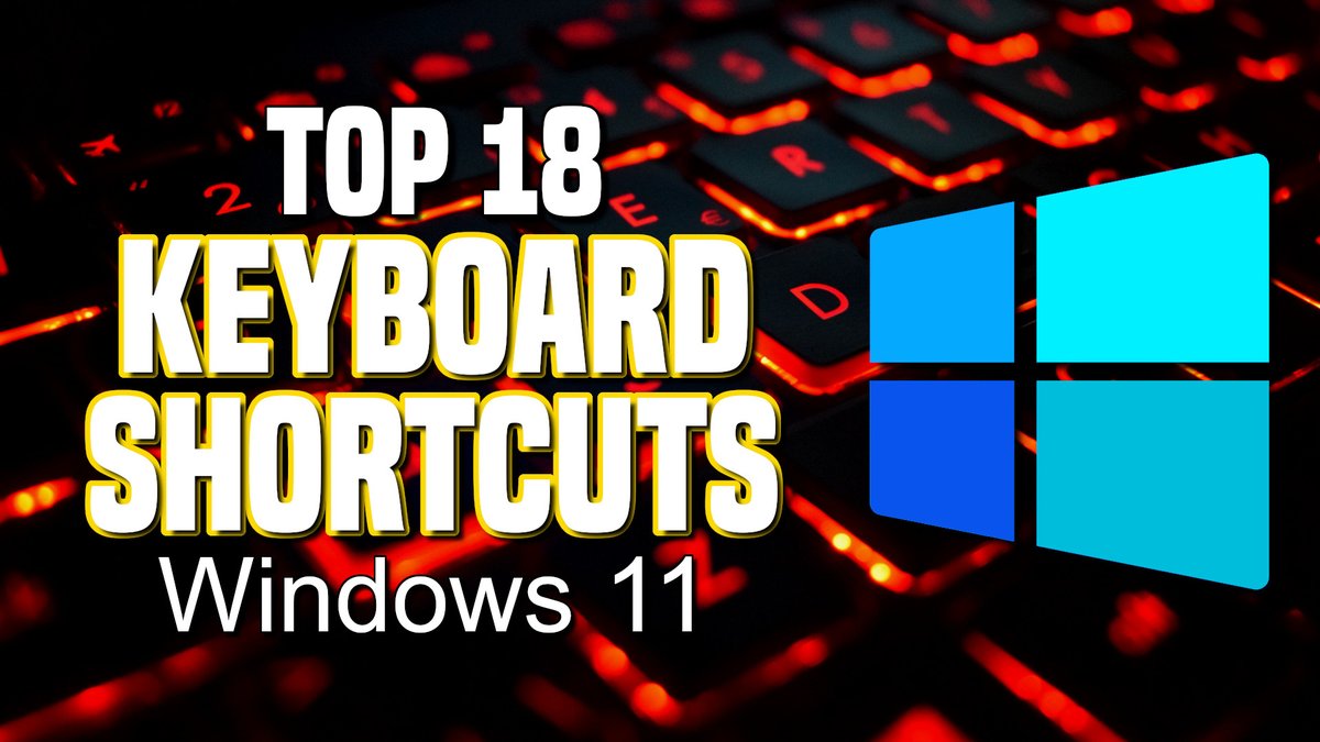 BrettInTech's tweet image. Top 18 Windows 11 Keyboard Shortcuts You Need to Know! (2025)
Watch Here: youtu.be/uBANd9aVb3Y