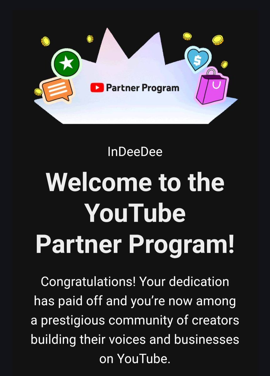 InDeeDeeEffect's tweet image. Another W for 2025! @YouTubeCreators 

When you put in the work and have that genuine love, support and good energy, things like this happen :D 

Thank you guys for all of the continued support so far, let&apos;s keep these W&apos;s coming. 

I&apos;M A YOUTUBE PARTNER YOOOOO!!! #YouTube