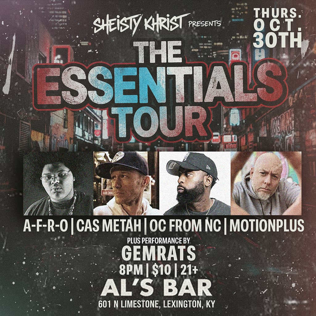 Cas Metah (@casmetah) on Twitter photo <a href="/sheistykhrist/">James Hurl Jones</a> presents The Essentials Tour Thursday Oct. 30 <a href="/alsbarlexington/">Al's Bar</a> <a href="/realfrothizzle/">A-F-R-O</a> <a href="/CasMetah/">Cas Metah</a> <a href="/OCfromNC/">Black Phillip</a> <a href="/motionplus/">William “MotionPlus” Sterns</a> <a href="/Gem_Rats/">GemRats</a> <a href="/sheistykhrist/">James Hurl Jones</a> presents The Essentials Tour Thursday Oct. 30 <a href="/alsbarlexington/">Al's Bar</a> <a href="/realfrothizzle/">A-F-R-O</a> <a href="/CasMetah/">Cas Metah</a> <a href="/OCfromNC/">Black Phillip</a> <a href="/motionplus/">William “MotionPlus” Sterns</a> <a href="/Gem_Rats/">GemRats</a>