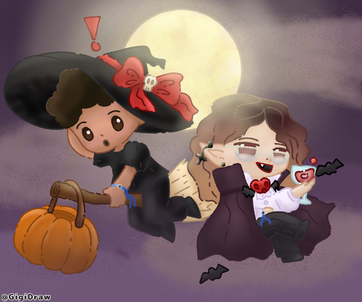 GigiDraw's tweet photo. Ya  8 meses con mi querido Moka 💜 
Y como estamos en temporada de halloween 🎃 toca aprovechar 
@GustavoSuper6 https://t.co/P82QNEE6VU