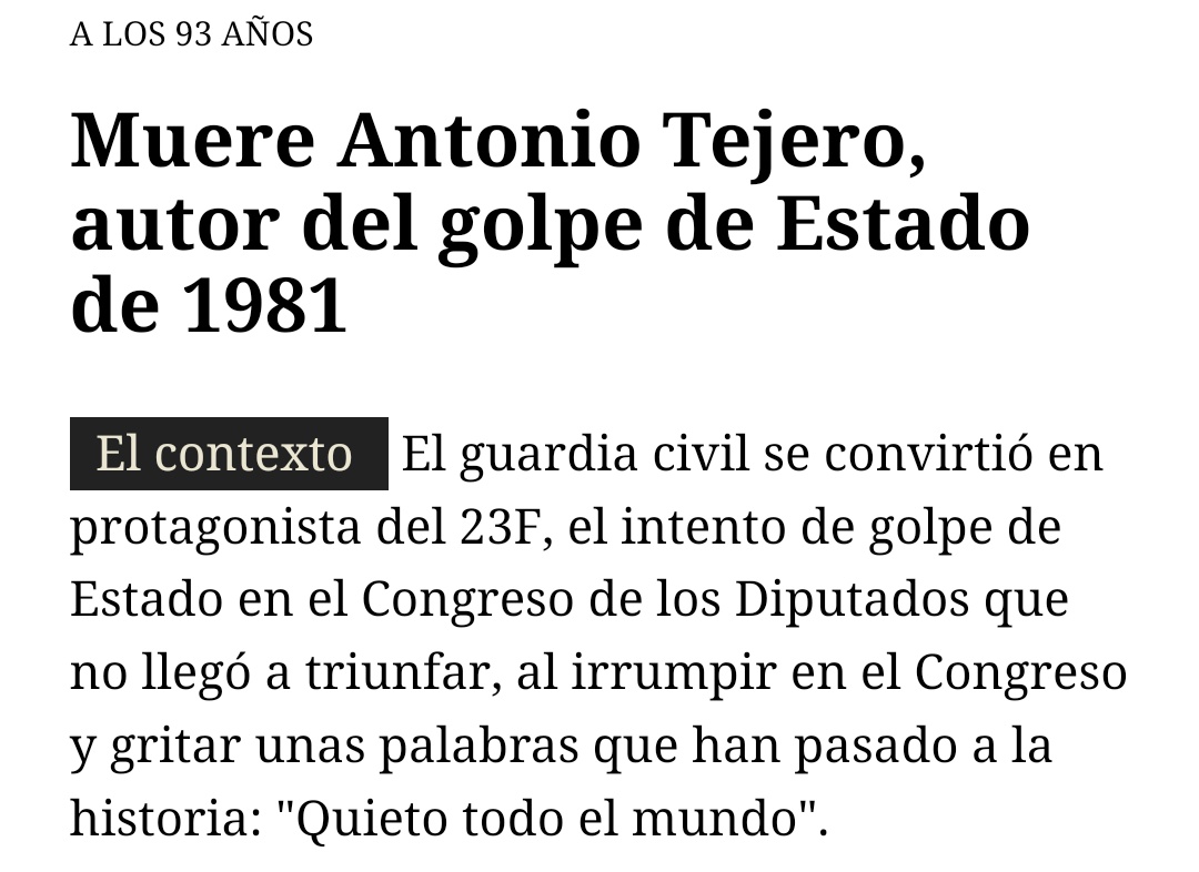 Unas salvas al aire en el hemiciclo por su alma