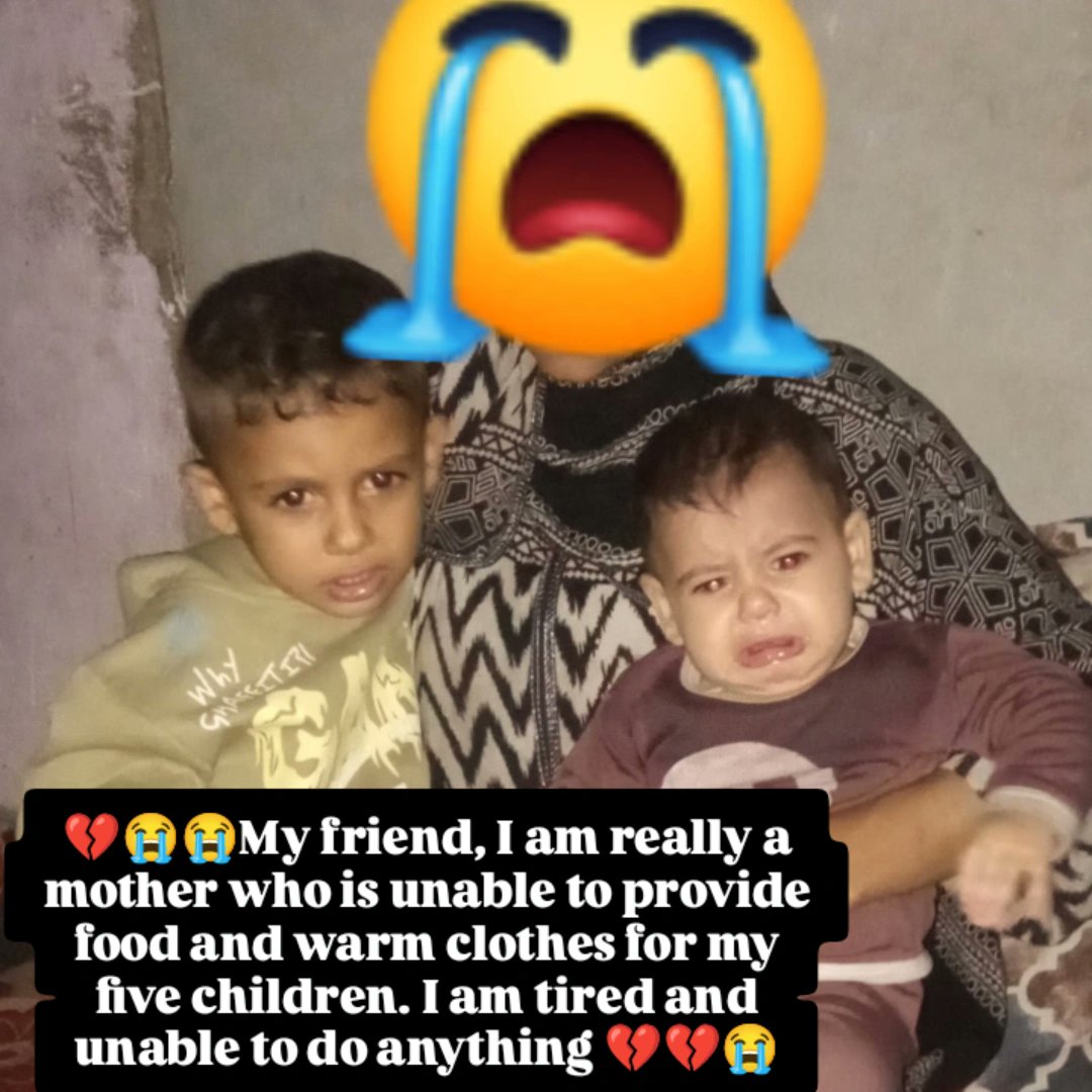 😭😭🙏🙏🙏🙏I am a mother unable to provide food and warm clothes for my children who are dying of hunger and cold#Gaza chuffed.org/project/150407….