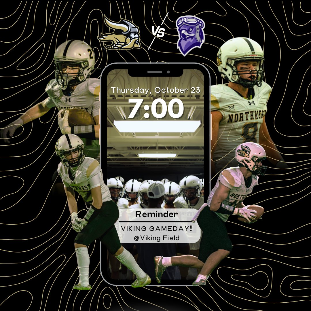 SENIOR NIGHT! Vikings take on the Falcons of Lincoln Northwest and look to keep their playoff hopes alive! #RTB

Tonight is also cancer awareness night, so wear your gear! #rowtogether

🏟️: Viking Field
⏰: 7:00 PM
🆚: Lincoln Northwest