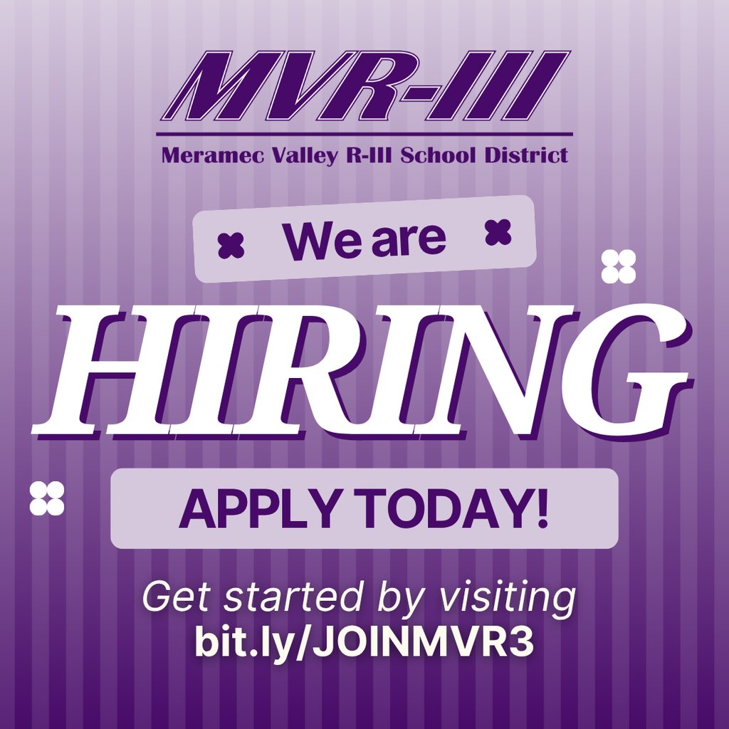 Looking for a career opportunity with MRV-III? We’re hiring! 🙌

We have a variety of open positions and are looking for passionate professionals who want to be part of a thriving educational community. 

Apply today: bit.ly/JOINMVR3 #MVNation