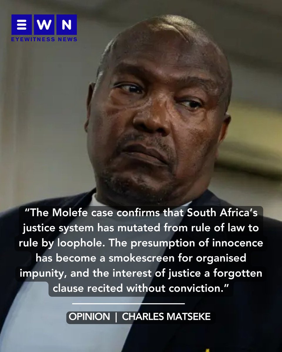 CHARLES MATSEKE | How the Katiso Molefe case exposes South Africa’s descent into elite impunity tinyurl.com/2k26vr4n