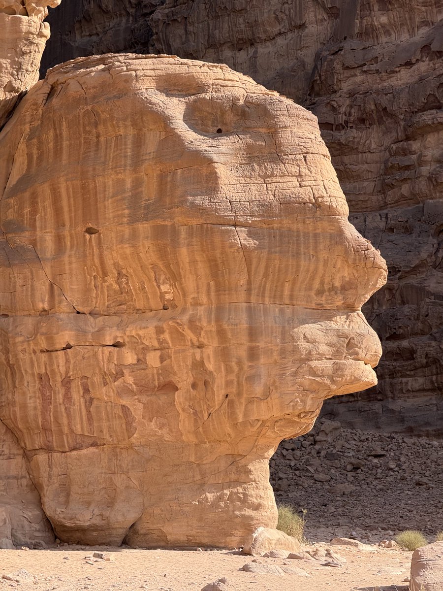 Face in the desert