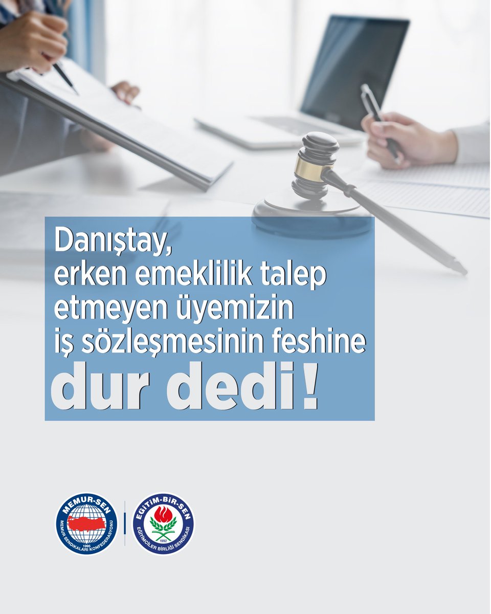 Açtığımız davada Danıştay, EYT düzenlemesi nedeniyle emekliliğe hak kazandığı gerekçesiyle sözleşmesi sona erdirilen sözleşmeli personel üyemizi haklı buldu

EYT düzenlemesi sonrası emekliliği hak eden sözleşmeli personelin istihdamlarına, Sözleşmeli Personel Çalıştırılmasına