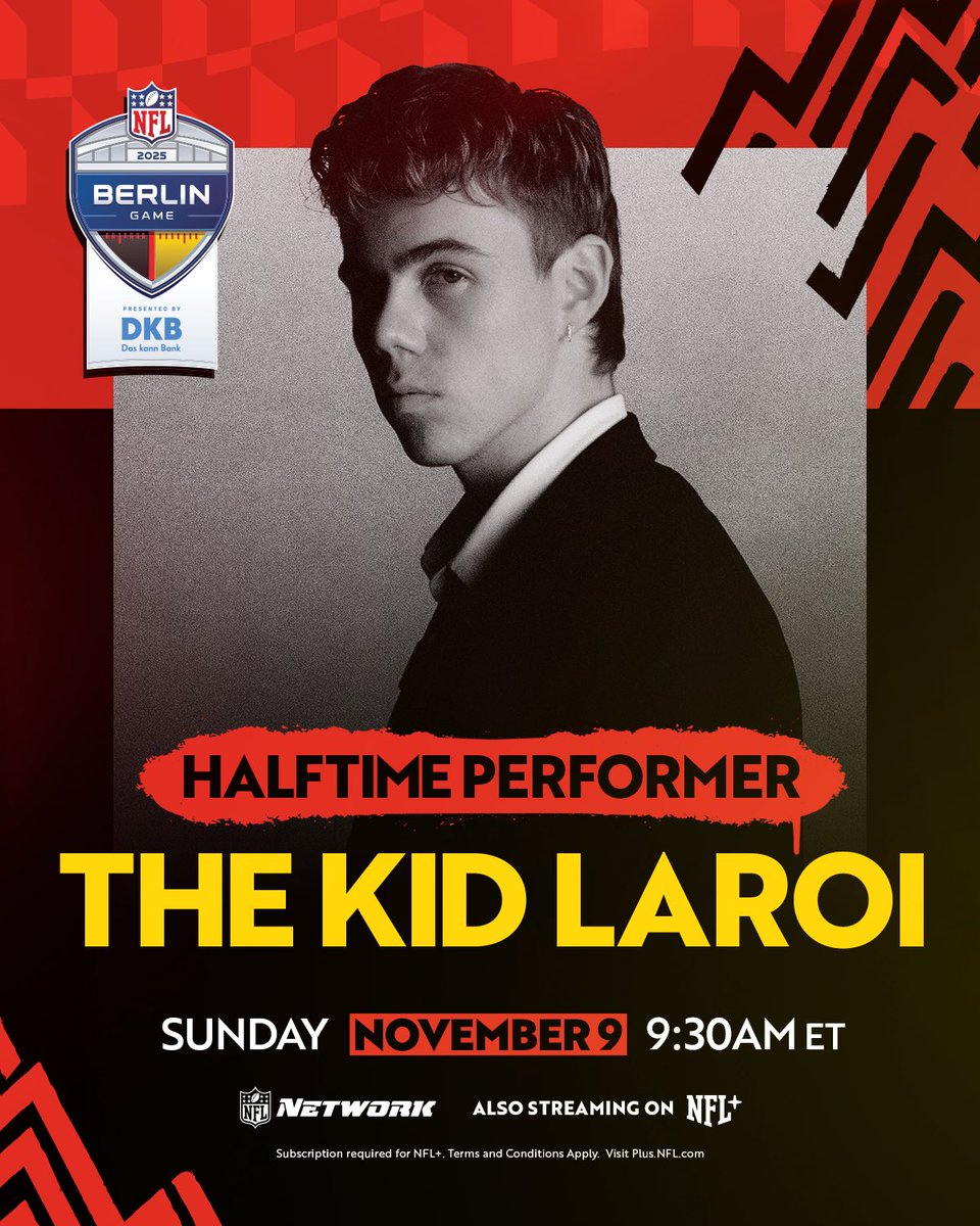 Taking the stage at halftime in Berlin… <a href="/thekidlaroi/">laroi</a>! 🔥