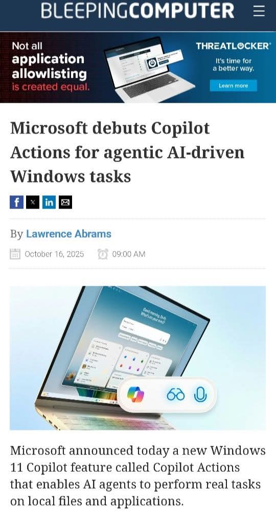 datbadwolf97's tweet image. Windows users are so braindead, so dead that they need an AI directly embedded inside their OS to just open the file manager...

Linux? Nah dawg we don't need those talkbox/clanker/yapbot, we did everything on the terminal like Mr. Robot...