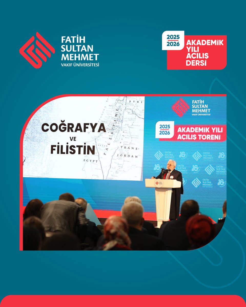 FSM Vakıf Üniversitesi 2025–2026 Akademik Yılı Açılış Dersimizde, Rektör Danışmanımız Prof. Dr. Zekeriya Kurşun, “Filistin ve Gazze Meselemiz” başlıklı konuşmasıyla öğrencilerimize ve akademisyenlerimize hitap etti.

Tarihi ve insani perspektifleriyle zenginleşen bu ders,