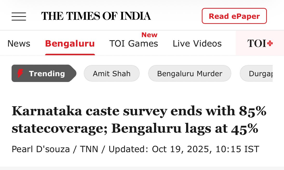 The so-called 85% coverage claim in the state survey is nothing but a cruel joke on the people of Karnataka. 

Thousands refused to participate, and countless citizens have complained of survey stickers being forcibly pasted on their homes — without consent, verification, or