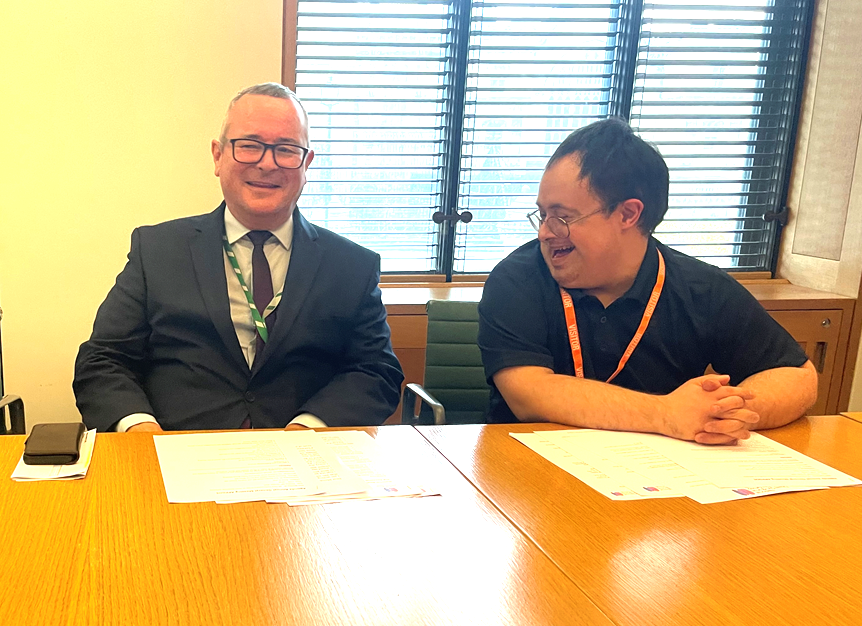 NDSPolicyGroup's tweet image. The @APPGDS welcomed Ben, who shared how the @NDSPolicyGroup Advisory Group is encouraging MPs  to join the APPGDS &amp;amp; give people with #DownSyndrome a real voice in @UKParliament. Invite your MP to join 👉 shorturl.at/FvqXt Email us to join our growing network of advocates.