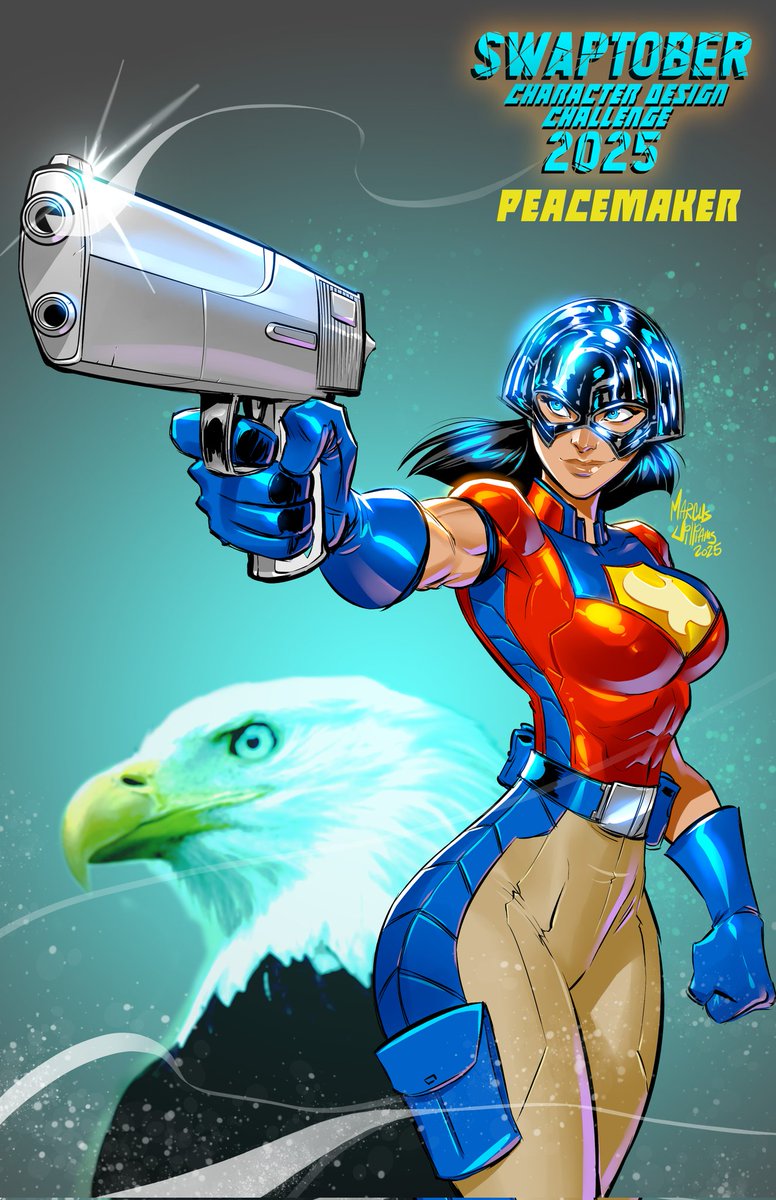 marcusthevisual's tweet image. Swaptober-Art Challenge 2025 continues! Peace Maker is the 7th entry. More to come, peace y’all