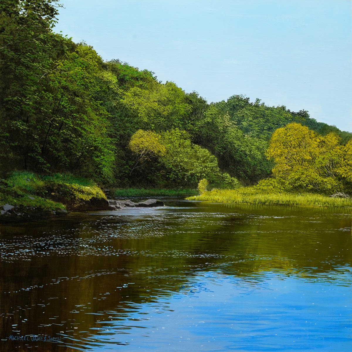 ArtofMJS's tweet image. When painting reflections, don’t copy the trees exactly.  
Water distorts everything slightly. Colours get softer, edges blur, and shadows deepen. 🌊  

The trick is subtlety, the less precise you are, the more realistic it looks.  

#oilpainting #paintingadvice #learnwithmike