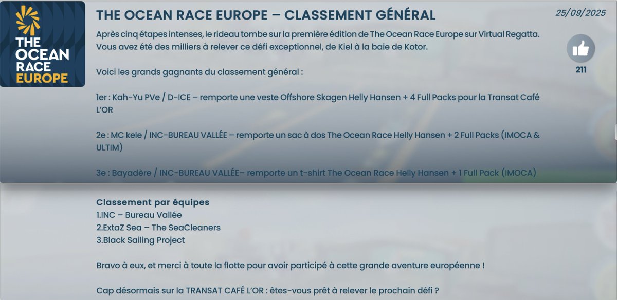 CommandantMitc2's tweet image. En route pour la Transat Café l&apos;OR avec notre partenaire @theseacleaners 😉👍 - Départ Dimanche 26/10/25
#TransatCafeLOr #extazsea #theseacleaners #beatplasticpollution #partnership #team #esailing #esports #VirtualRegatta #offshore #virtualregattaoffshore