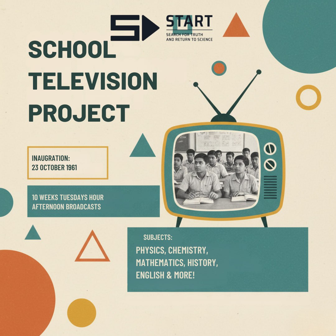 STARToutreach's tweet photo. Encouraged by the results of 1959 Indian television project experiment by #UNESCO, another project of school #TVprogrammes was undertaken on 23 October 1961. #Educationalschool programmes were telecast for 10 weeks on every Tuesday for one hour in the afternoon.  @STARToutreach https://t.co/9lJt1z60Xz