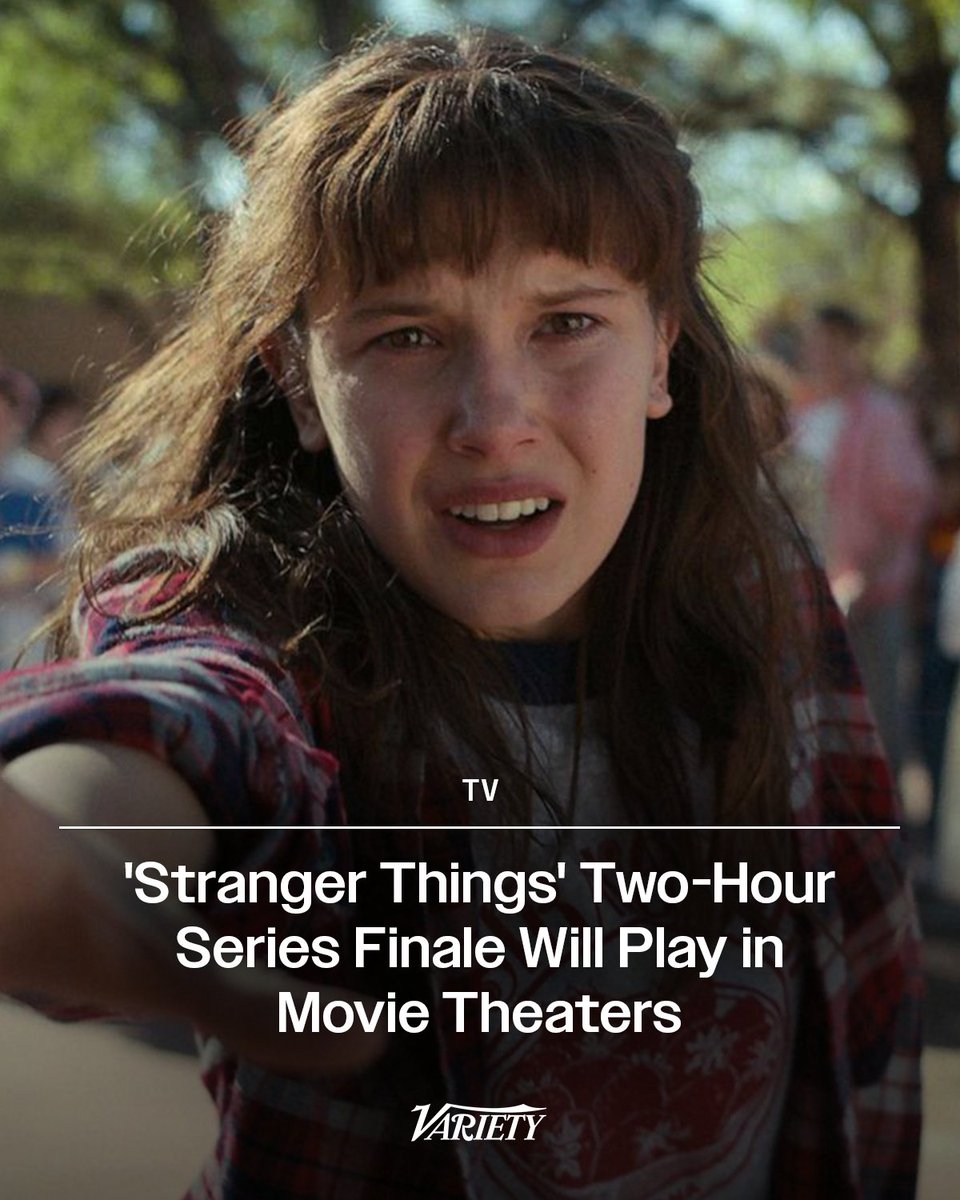 #StrangerThings fans, rejoice! The two-hour series finale will play in more than 350 movie theaters nationwide on December 31 and January 1, 2026.

"We’re beyond excited that fans will have the chance to experience the final episode of 'Stranger Things' in theaters — it’s