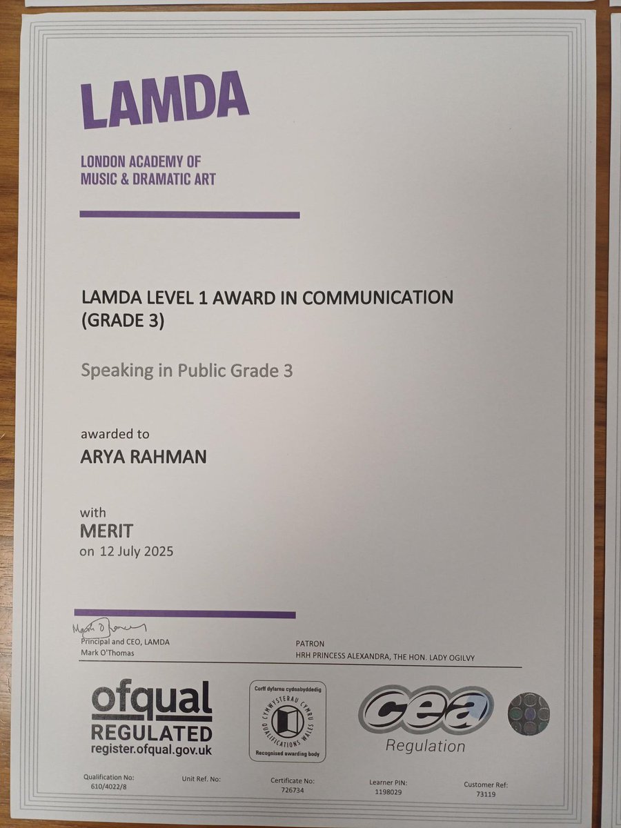 StratfordSch's tweet image. The LAMDA certificates have finally arrived! 🎉
A huge congratulations to our hardworking Year 10 students for their amazing effort and achievement — we’re so proud of you! 💜✨
#StratfordSchoolAcademy #LAMDA #StudentSuccess #PerformingArts #Newham