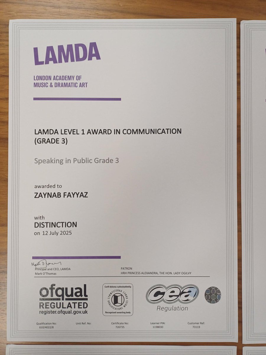 StratfordSch's tweet image. The LAMDA certificates have finally arrived! 🎉
A huge congratulations to our hardworking Year 10 students for their amazing effort and achievement — we’re so proud of you! 💜✨
#StratfordSchoolAcademy #LAMDA #StudentSuccess #PerformingArts #Newham