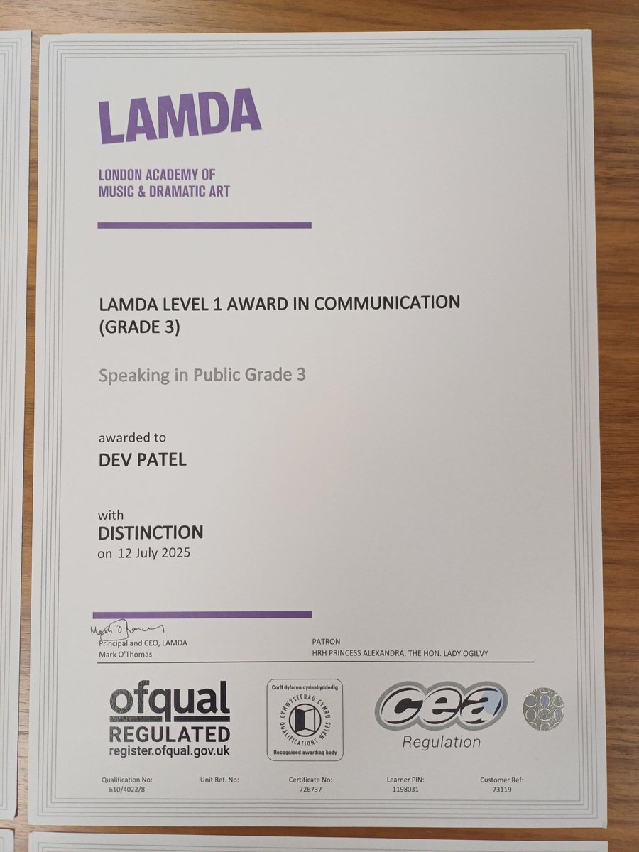 StratfordSch's tweet image. The LAMDA certificates have finally arrived! 🎉
A huge congratulations to our hardworking Year 10 students for their amazing effort and achievement — we’re so proud of you! 💜✨
#StratfordSchoolAcademy #LAMDA #StudentSuccess #PerformingArts #Newham