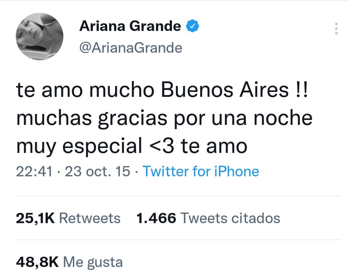 10 años de la primera vez q ariana vino a argentina 🥲