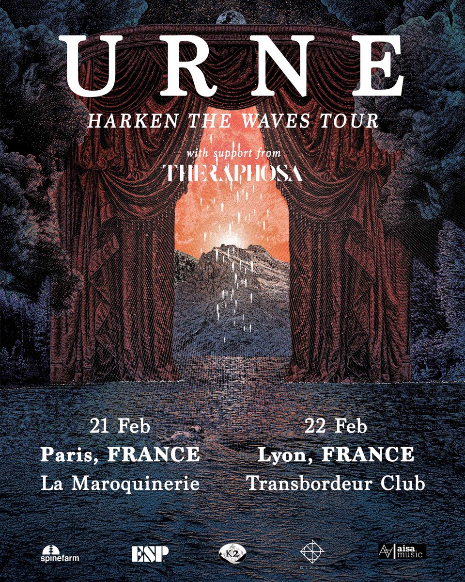 URNE (@urneband) on Twitter photo Germany 🇩🇪, the Netherlands 🇳🇱 and France 🇫🇷 We will see you soon!
Get your tickets now:
bandsintown.com/a/15520634
URNE Germany 🇩🇪, the Netherlands 🇳🇱 and France 🇫🇷 We will see you soon!
Get your tickets now:
bandsintown.com/a/15520634
URNE
