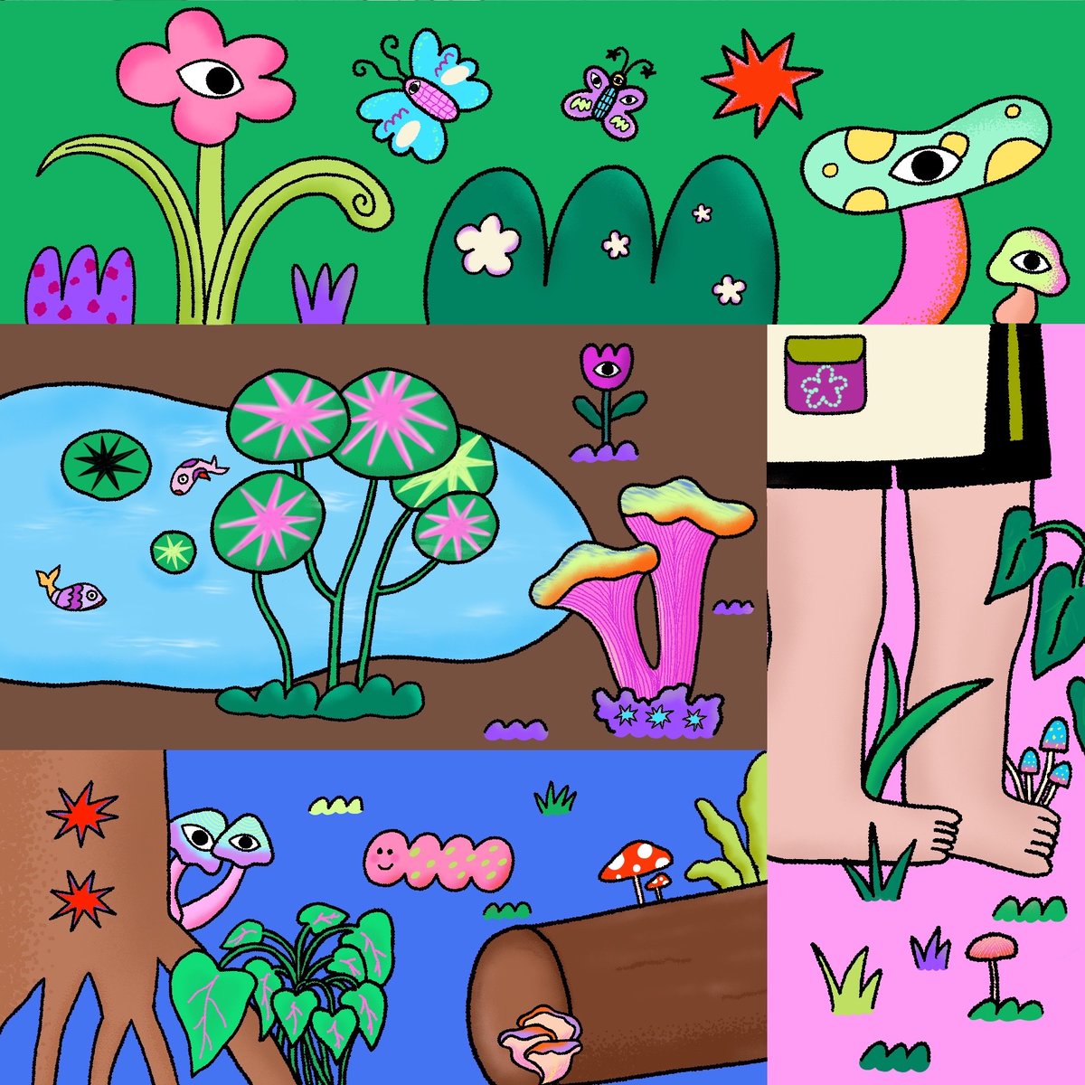 "I exist, meet, notice and am not lost in nature"