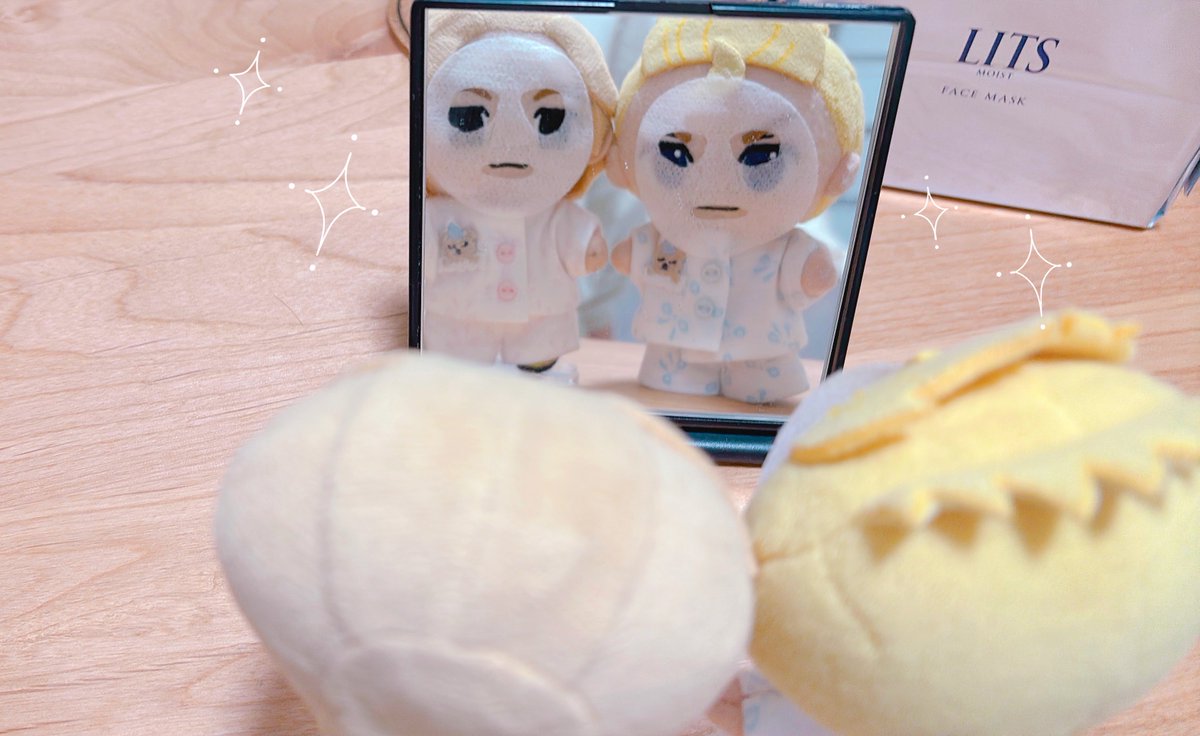 ぬいただってお肌の乾燥が気になる時期☝️
私も一緒にパックちぅ😌✨