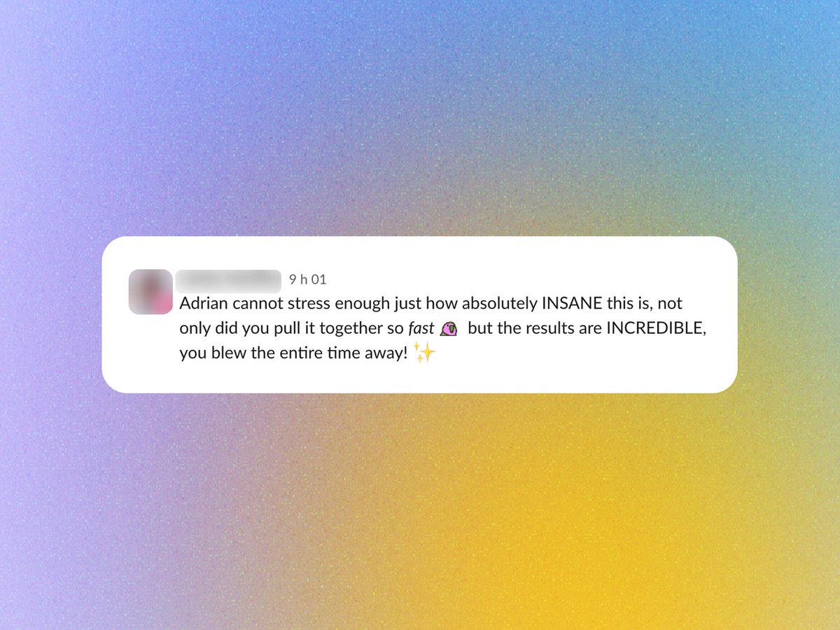 It feels good to start the day with this type of slack message ☕️🚀 (pretty sure he meant "team" btw)