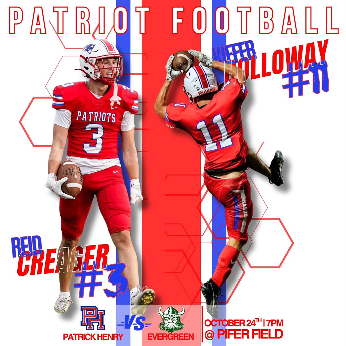 Patrick Henry Patriot Football tweet media