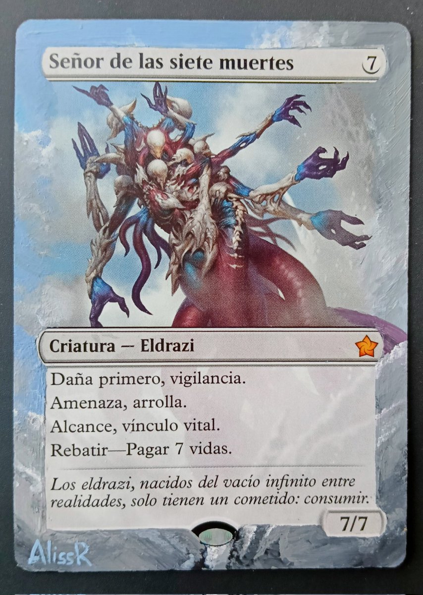 AlissRborn's tweet photo. Alter Card - Sire of Seven Deaths
MTG

⭐⭐⭐
 #magic #mtg #alteredart #sevendeaths https://t.co/pNyeAPgpDq