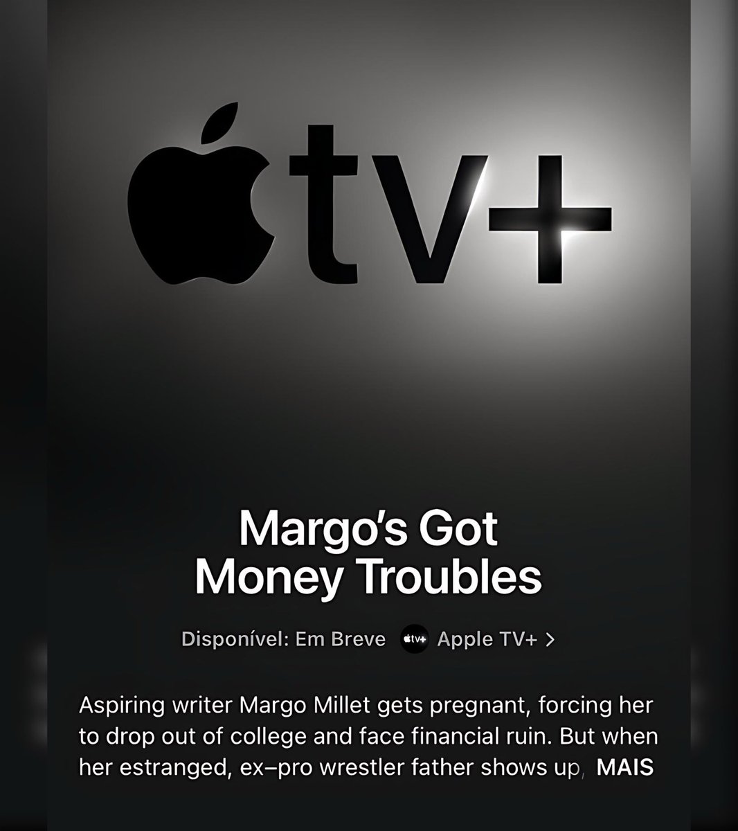 PortalAppleTV's tweet image. A página de Margo’s Got Money Troubles já está disponível no Apple TV.
Baseada no livro homônimo de Rufi Thorpe, a série é protagonizada por Elle Fanning, Nicole Kidman, Michelle Pfeiffer e Nick Offerman, e estreia em 2026 na plataforma.
Sua trama segue Margo, uma aspirante a…