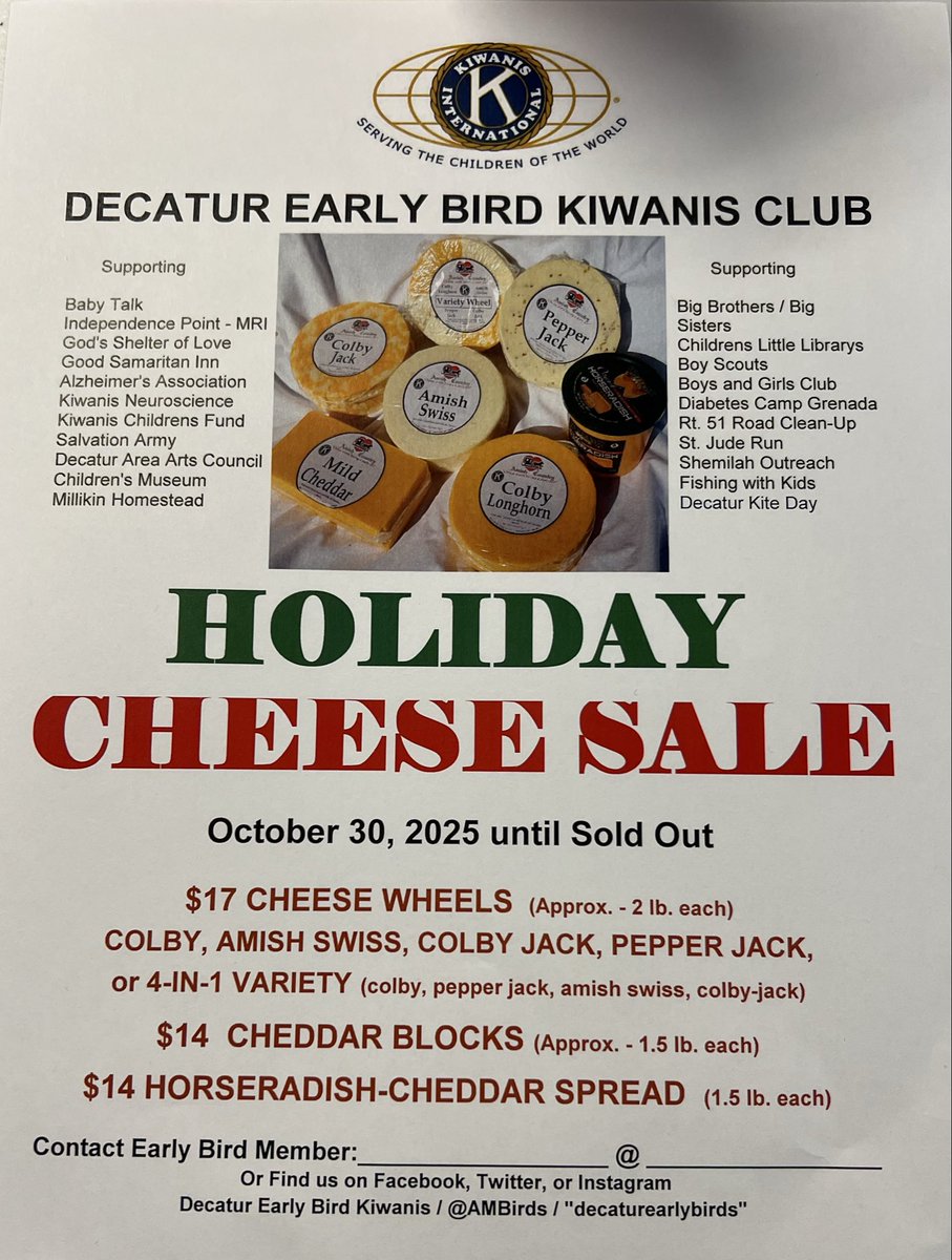 AMBirds_Decatur's tweet image. Message us to arrange your cheese orders.