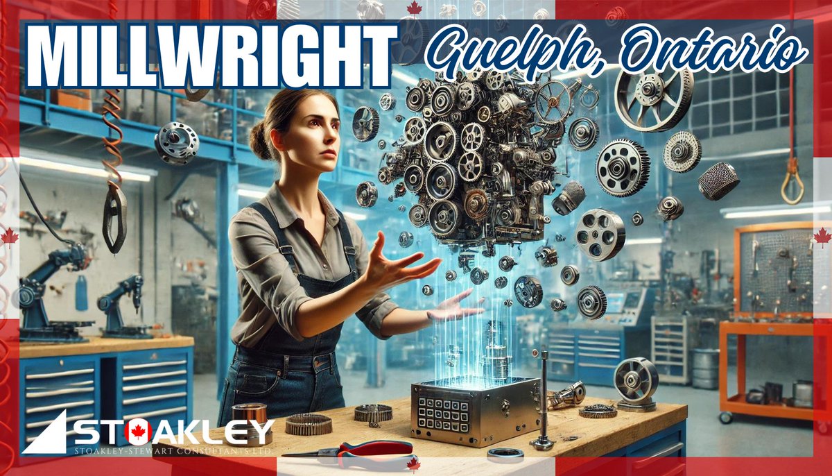 stoakleystewart's tweet image. ⚙️ Our client, seeking a #MILLWRIGHT ($40.85/hour plus benefits) in the Guelph area, is a storied Canadian company &amp;amp; widely successful supply chain partner to a variety of industries across North America. 🛠️  P/FT, day shift, Monday - Friday. stoakley.com/job/millwright… #millwrights
