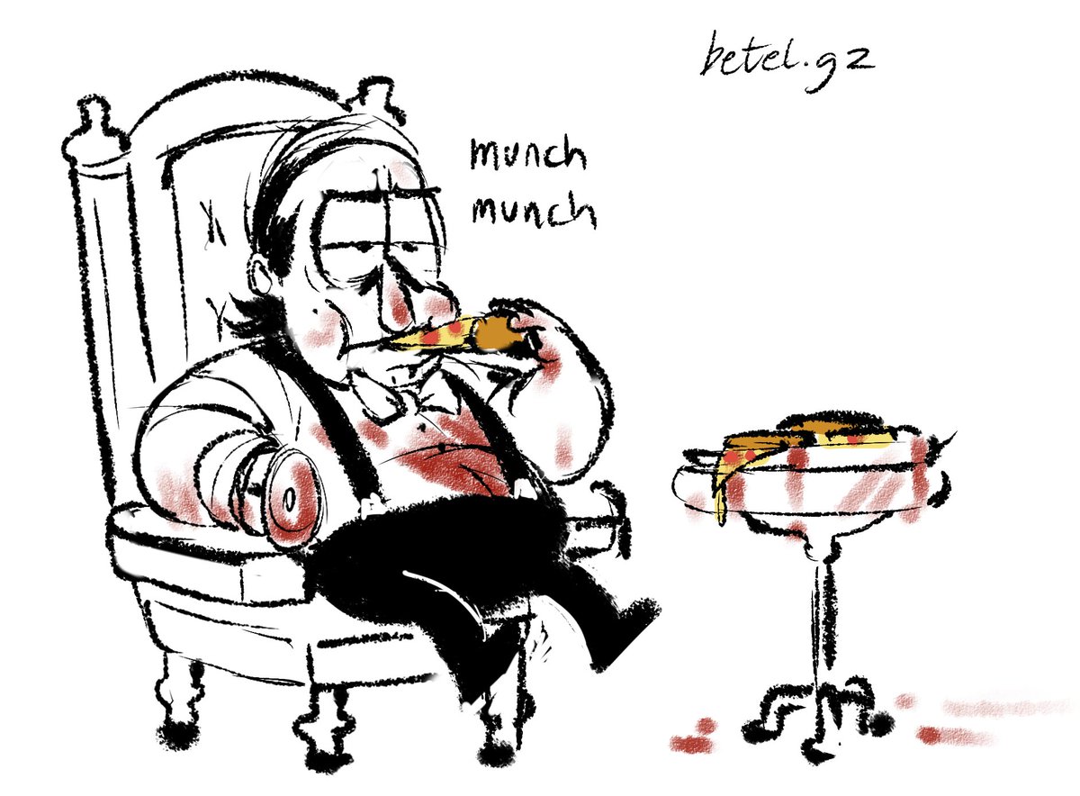 ...oh. He's just a messy slicer.