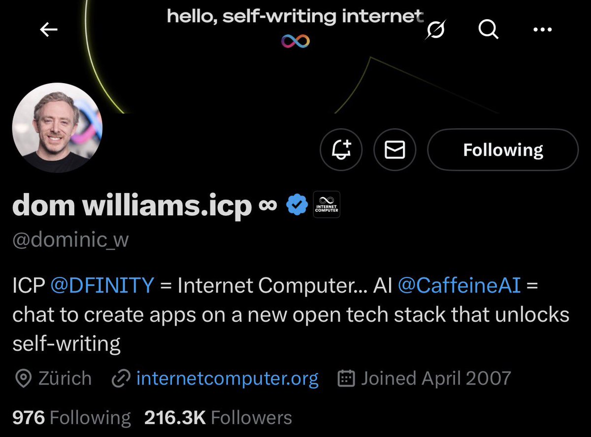 scottdoticp's tweet image. So @dominic_w added .icp to his name.
Is this a sign that @dfinity is working with a name service to give us custom addresses?