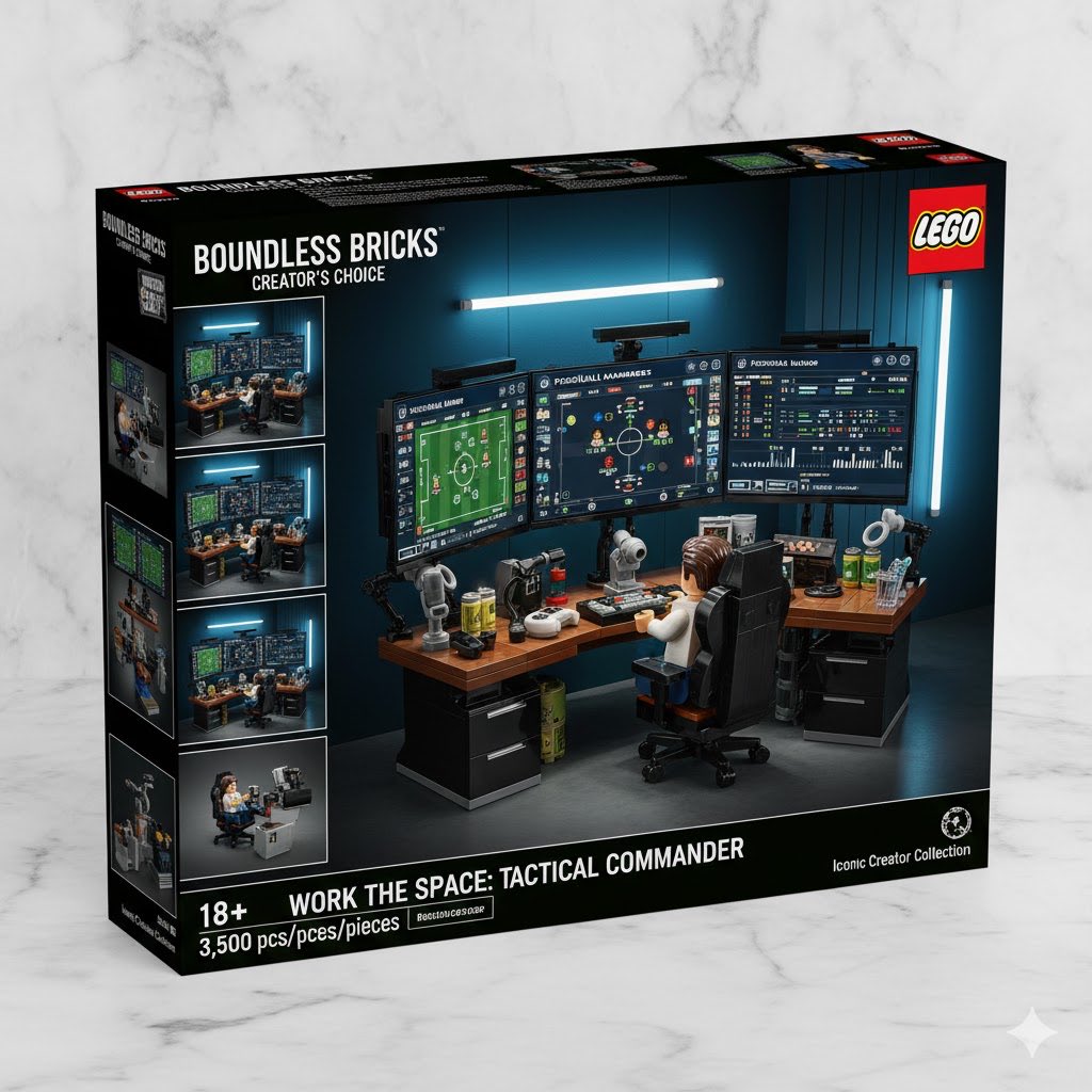 Within all the Football Manager talk, wonder what <a href="/WorkTheSpace/">Jack</a> thinks of this mockup Lego set….. may put it forward for creation