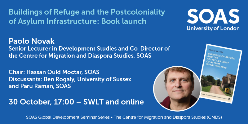 SOASDevelopment's tweet image. Join us next week Thursday for @Terminalias's book launch at SOAS, SWLT and online! 
@SOAS @SOASanthro @SOAS_CMDS @SOASpolitics @aloueimin