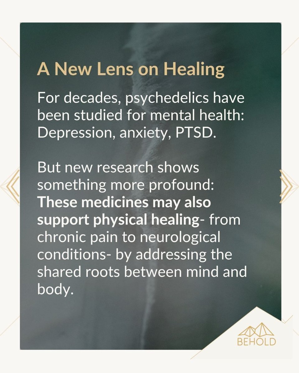 BeholdRetreats's tweet image. Healing has never been one-dimensional.

Insights from the @MAPS Bulletin show how psychedelics may bridge the gap between emotional and physical healing — easing pain, reducing inflammation, and restoring balance across the whole system.

#PsychedelicHealing #MindBodySpirit