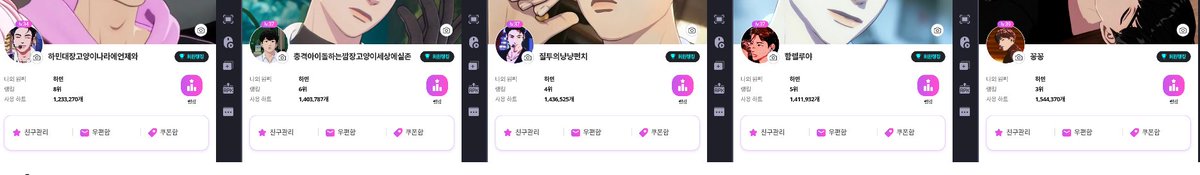 짜잔 전부한사람이였다고하네요~