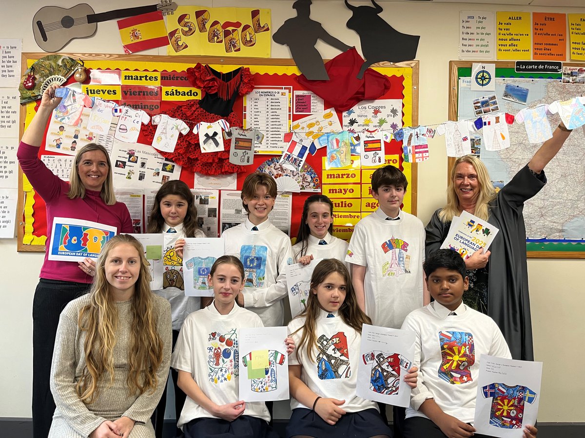 Wear your Languages knowledge with pride!

The winners of the 2025 European Day of Languages t-shirt competition have been announced!  

You can see them all on our Open Nights in the EDL fashion show in January. *Special thanks to Mrs Adair for her help producing the T-shirts.