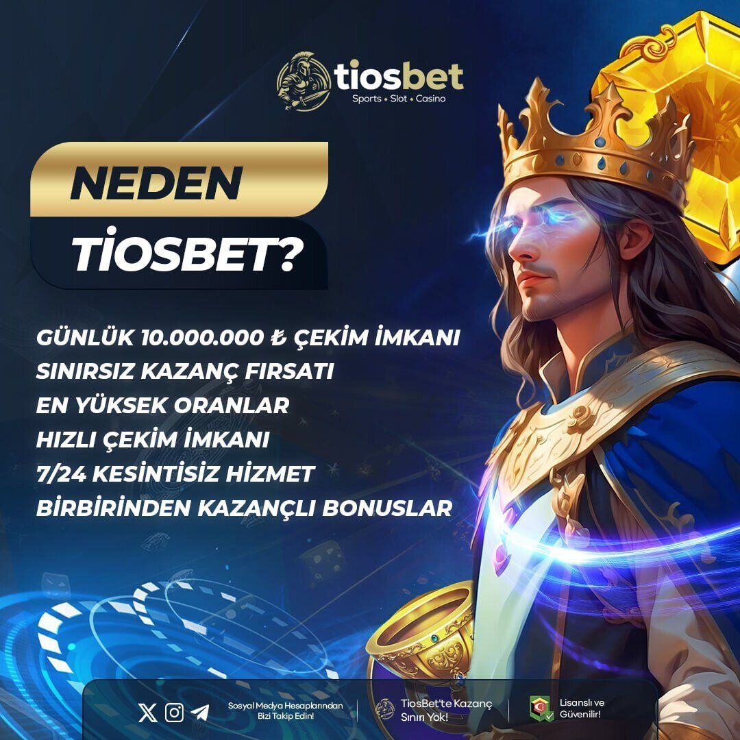 Tiosturkiye's tweet image. 👑 KRALLARA LAYIK BİR DENEYİM TİOSBET’TE!

⚡️ Günlük 10.000.000₺ çekim imkanı
💸 Sınırsız kazanç fırsatı
📈 En yüksek oranlar, hızlı ödeme, kesintisiz destek!

🍀 Tahtına kurul, oyunun kralı sen ol!

📌 Güncel Giriş: tiosgiris.link/guncelgiris

#TiosKazandırır #TiosbetResmi #tios