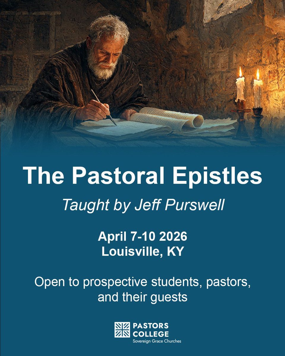 Jeff Purswell will be teaching a class on the Pastoral Epistles next April. Bring the leadership of your church to learn more about biblical pastoral ministry. The class is open to prospective students as well as pastors and their guests. Register today! buff.ly/ZFkhidq