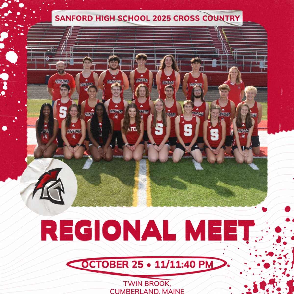 Congratulations to our Cross Country team as they travel to Twin Brook Rec in Cumberland on Saturday 10/25 to compete in the MPA Class A South Regional Competition. 

The girls will run at 11:00 am, followed by the boys at 11:40!