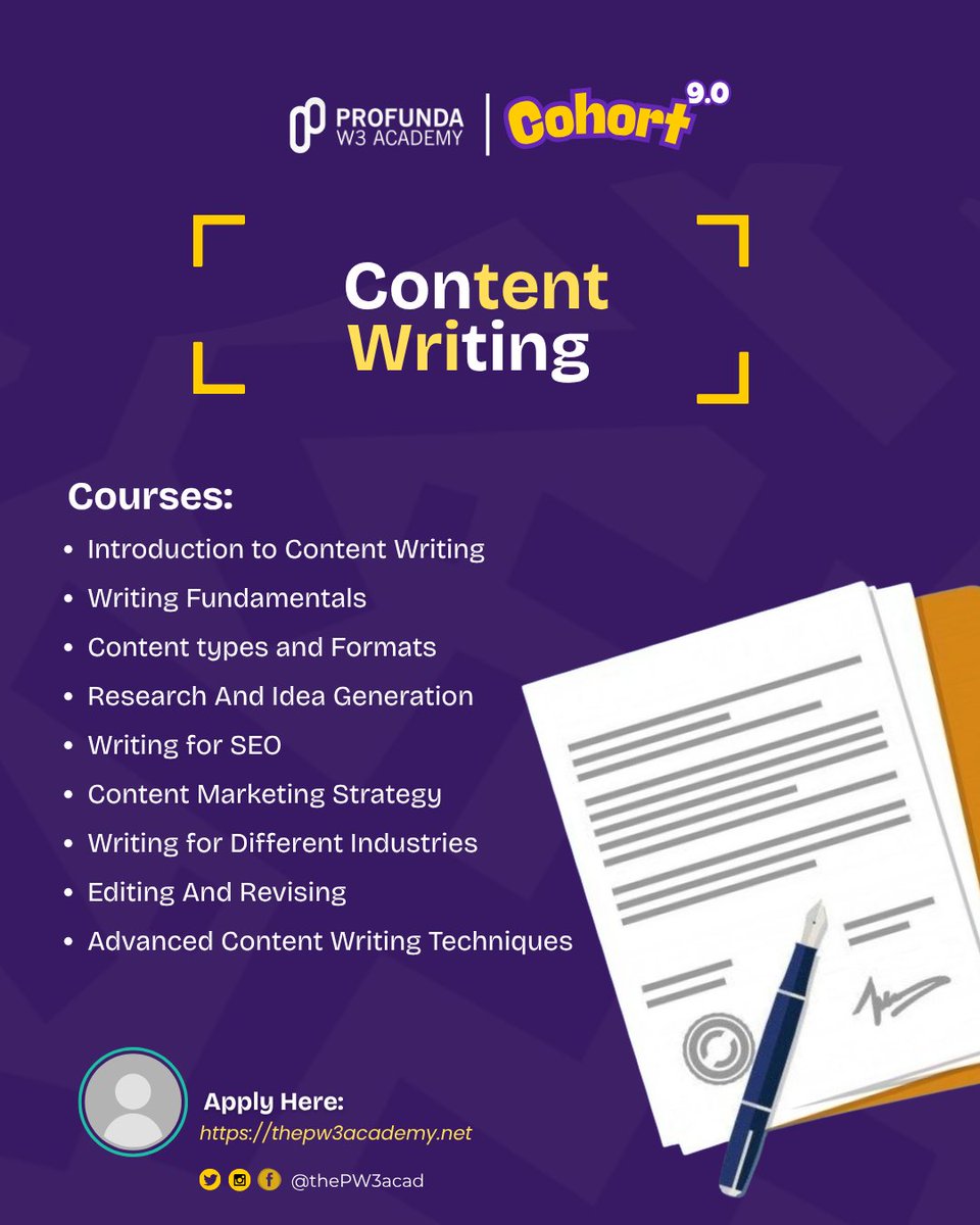 Here's a sneak peek of what you will be learning as a content writer with our amazing tutor: <a href="/Emmakun985/">Emmakun</a> 

Don't miss this! 

Registration is still on